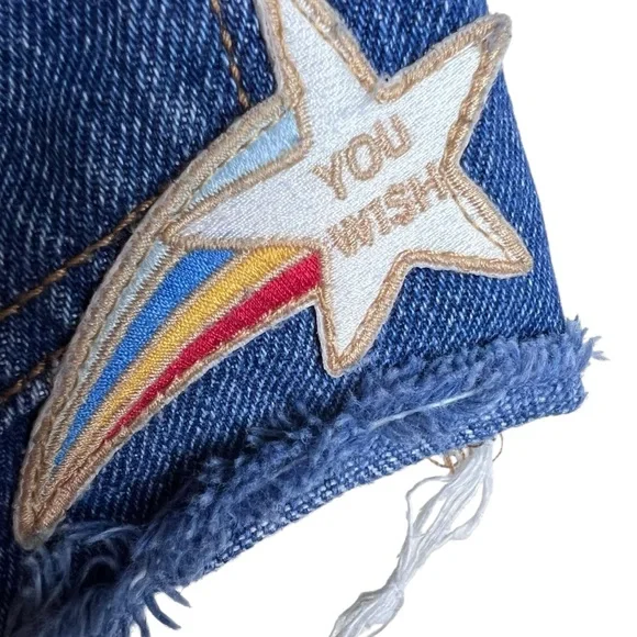 Levi’s Original Fit 501 Jean Shirts with Colorful Patches Size 26 - Picture 8 of 14